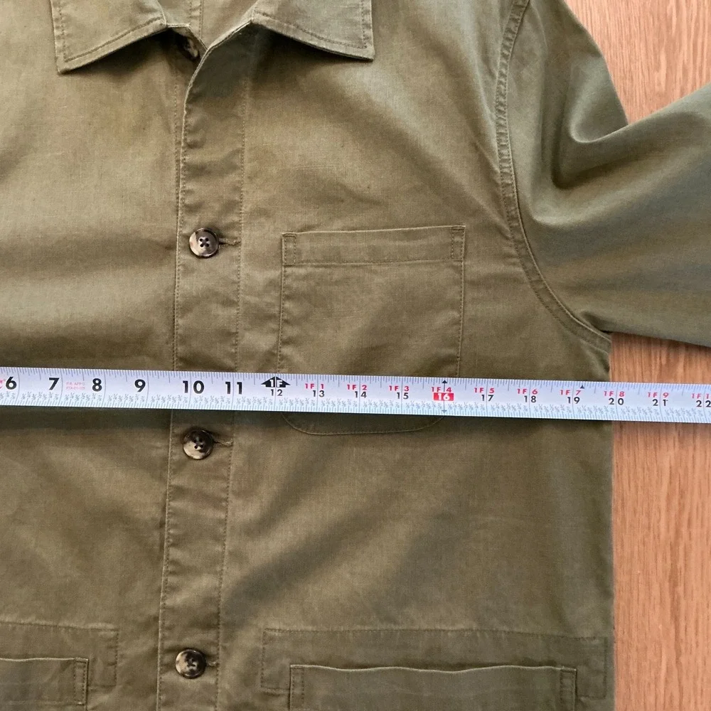 Bonobos Olive Green Chore Overshirt Jacket Men's‎ Small Cotton Linen - Picture 5 of 7